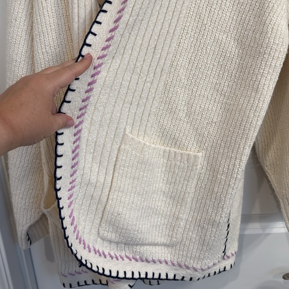 Anthropologie Collared Whipstitch Open Cardigan Sweater, 2X, NWT - Picture 11 of 12